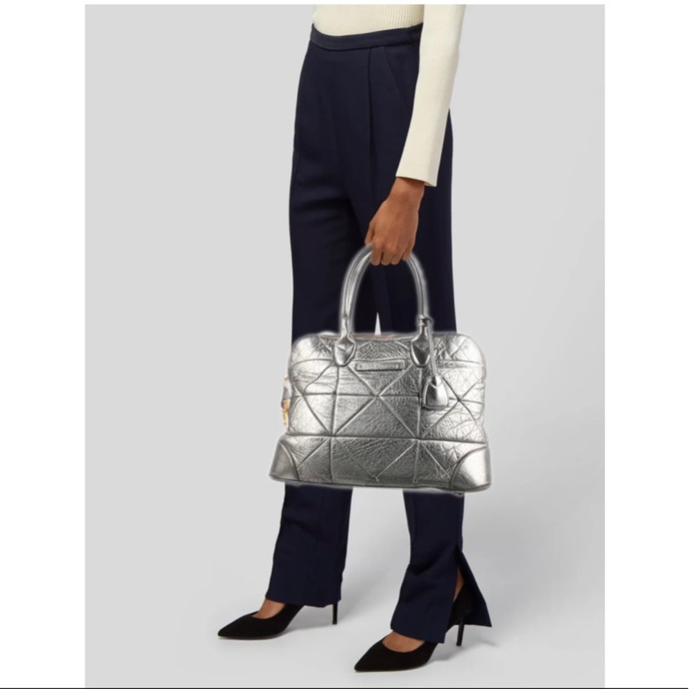 Marc Jacobs silver quilted leather bag